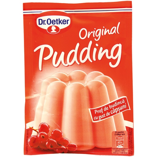 Puddingpoeder met aardbeiensmaak