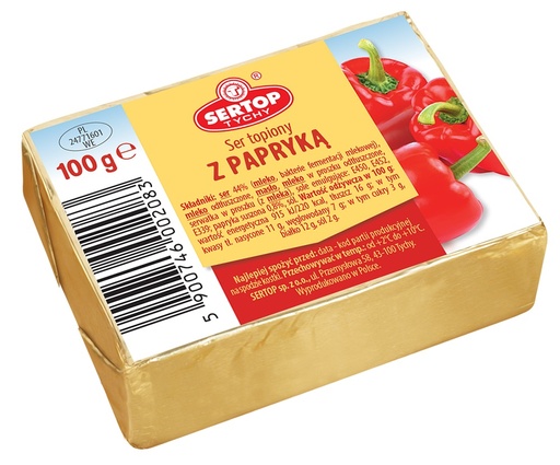 Sertop smeltkaas met paprika