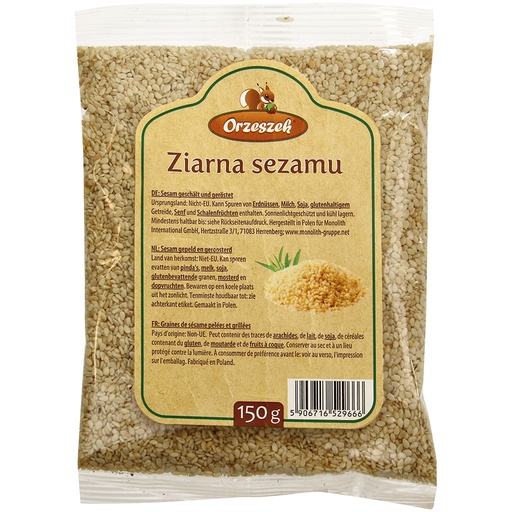 Sesam, gepeld en geroosterd