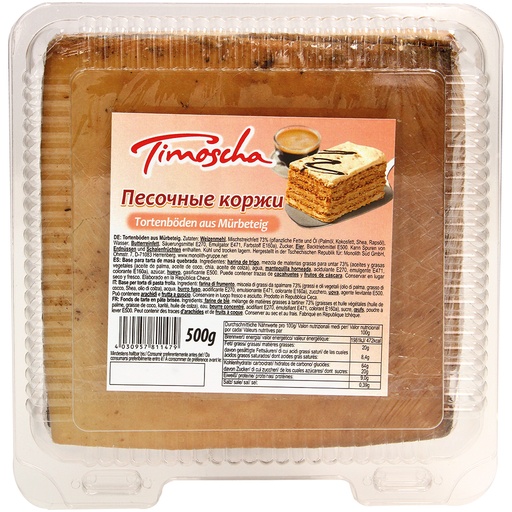 Taartbodems van zanddeeg