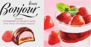 KONTI DESSERT BONJOUR AARDBEI MET SLAGROOM