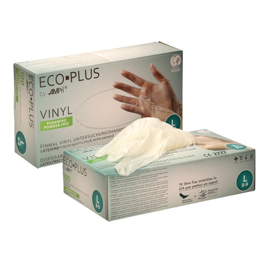 Перчатки виниловые, неопудренные, белые, размер L, длина 240